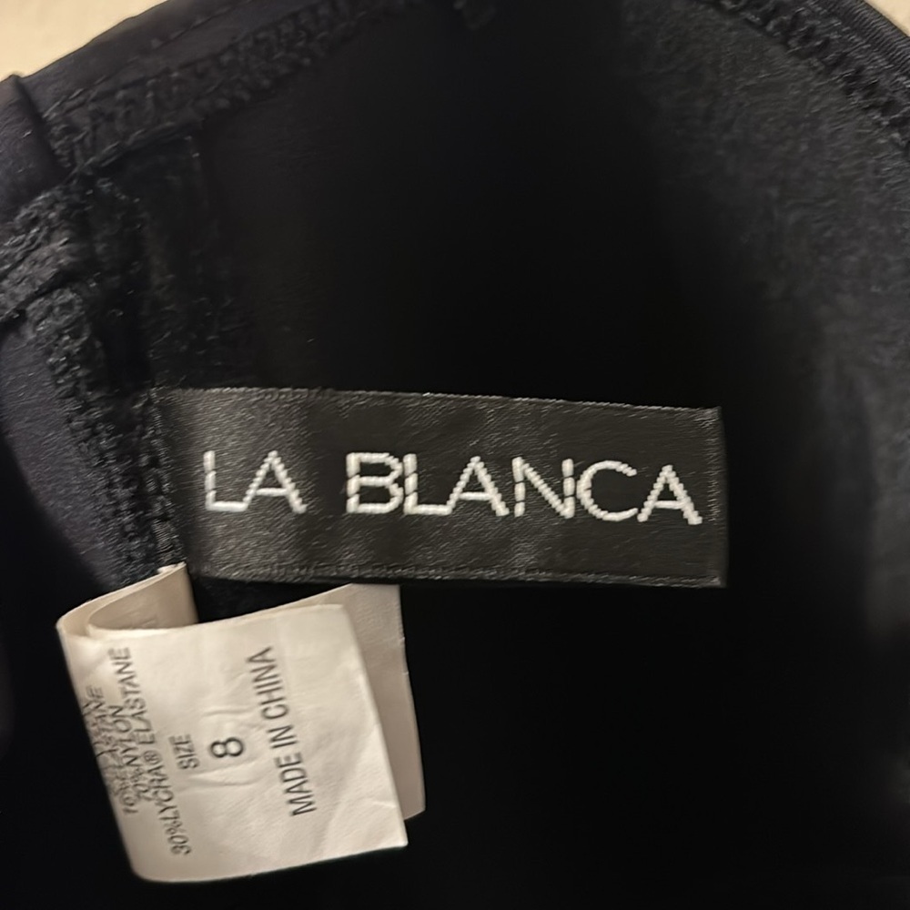 La Blanca Black Swimsuit with Vibrant Accents - Picture 3 of 9